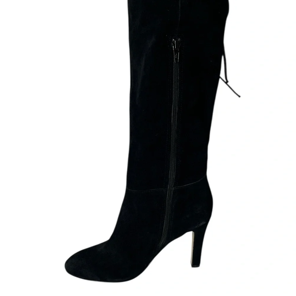 KELSI‎ DAGGER Black Suede Over-the-Knee Thigh High Boots Sz 7 1/2